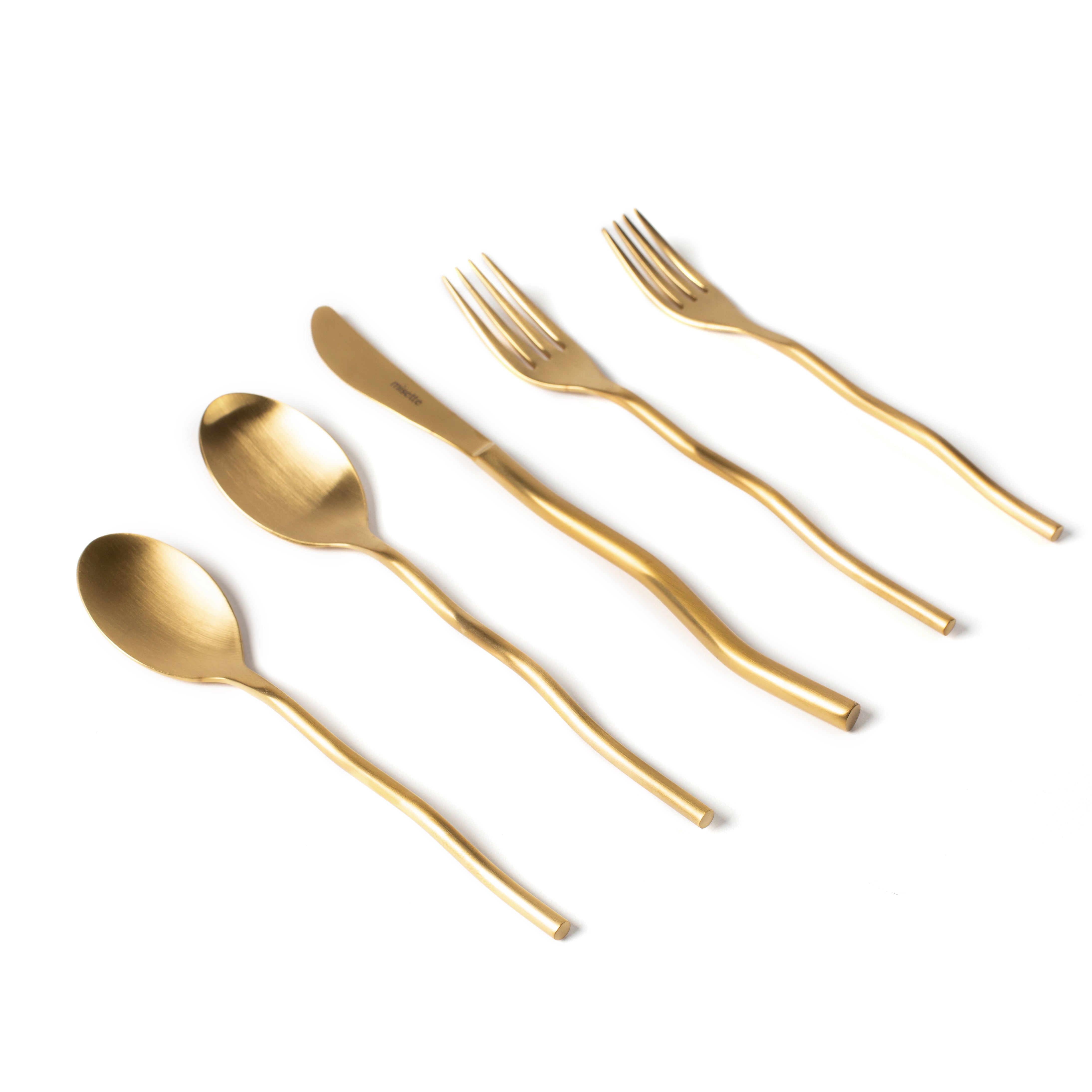 Misette-5-piece-Cutlery-stainless-steel-matte-gold