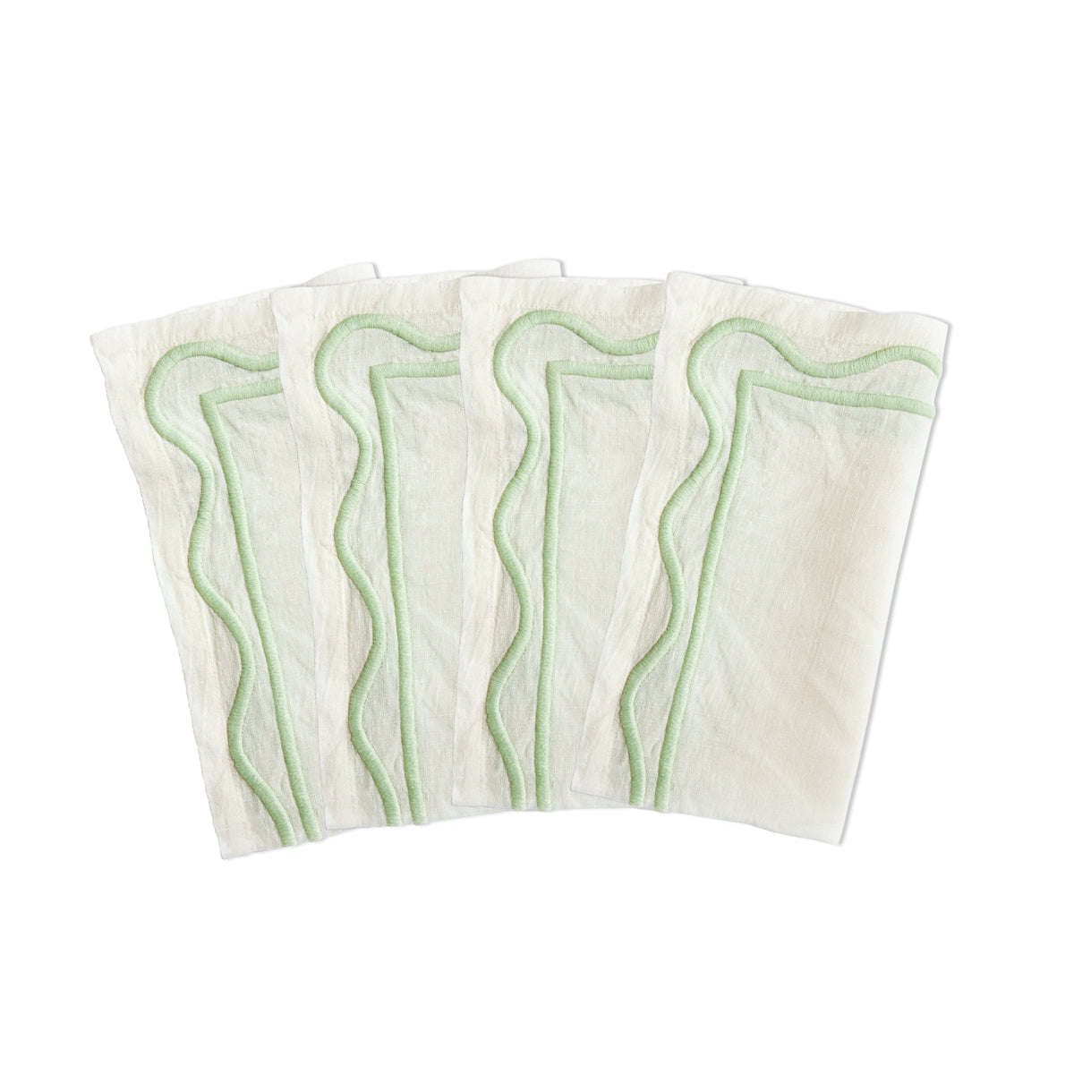 Misette Colorblock Embroidered Napkins - 2 Sets